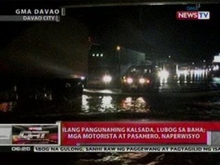 QRT: Ilang pangunahing kalsada sa   Davao, lubog sa baha