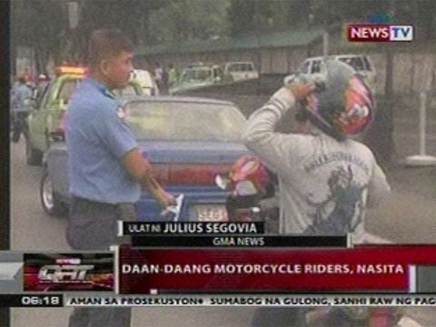 QRT: Daan-daang motorcycle riders sa Edsa, nasita