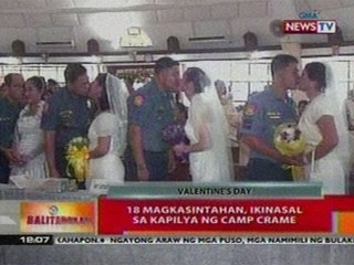 BT: 18 magkasintahan, ikinasal sa kapilya ng Camp Crame