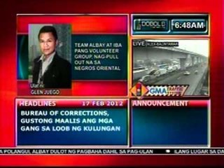 DB: Team Albay at iba pang volunteer group, nag-pull out na sa Negros Oriental (021712)