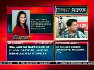 DB: QC Rep. Jorge Banal, nakatikim ng sermon sa mga miyembro ng Prosecution (021712)