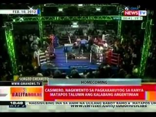 BT: Casimero, nagkwento sa pagkakakuyog sa   kanya matapos talunin ang kalabang   Argentinian