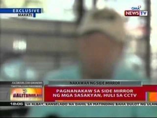 BT: Pagnanakaw sa side mirror ng mga   sasakyan, huli sa CCTV (Makati)