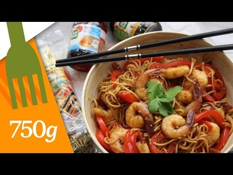 Recette de Nouilles sautées aux crevettes caramélisées - 750 Grammes [Recette sponsorisée]
