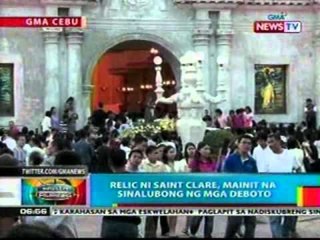 BP: Relic ni Saint Clare of   Assisi, dinala sa Pilipinas