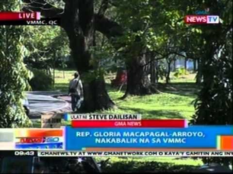 NTG: Rep. Gloria Macapagal-Arroyo, nakabalik na sa VMMC (022312)