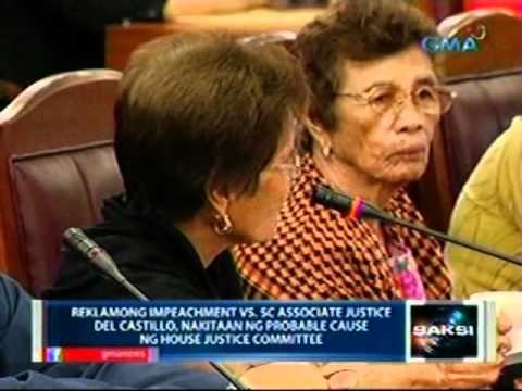 Reklamong Impeachment vs. SC Assoc. Justice Del Castillo, nakitaan ng Probable Cause