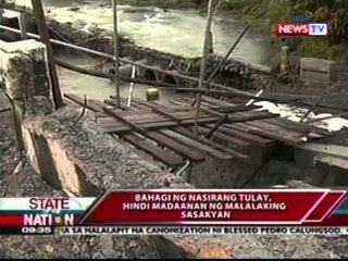 SONA: Bahagi ng nasirang tulay sa Real,Quezon, hindi madaanan ng malalaking sasakyan