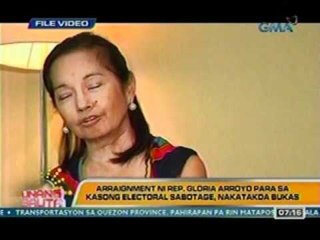 Download Video: UB: Arraignment ni Rep. Gloria   Arroyo para sa kasong electoral   sabotage, nakatakda bukas