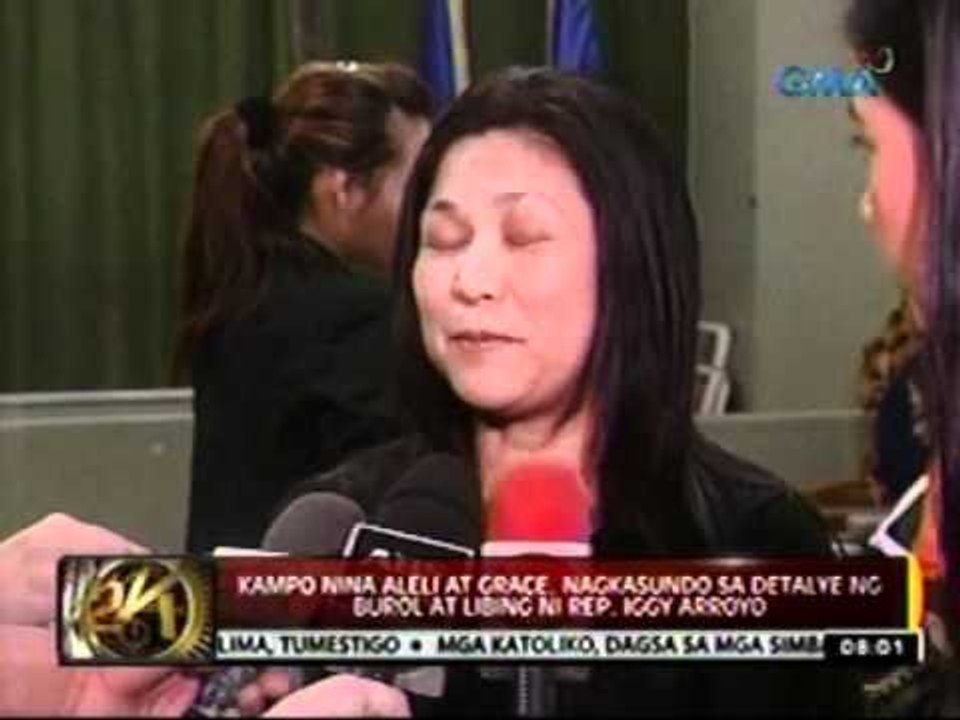 24 Oras: Kampo nina Aleli at Grace, nagkasundo sa detalye ng burol at libing ni Rep. Iggy Arroyo
