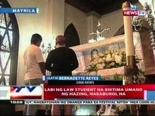 NTL: Labi ng law student na biktima ng hazing, nakaburol na