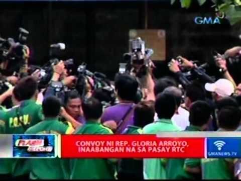Flash Report: Convoy ni ex-Pres. Gloria Arroyo, inaabangan na sa Pasay RTC (022312)