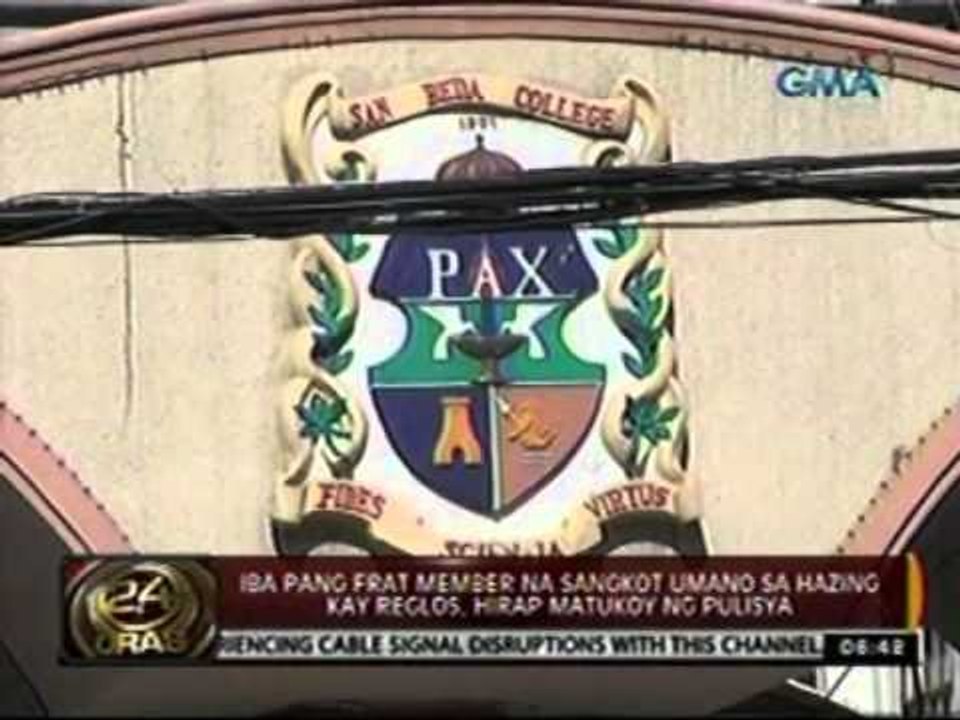 Iba pang frat member na sangkot umano sa hazing kay Reglos, hirap matukoy ng pulisya