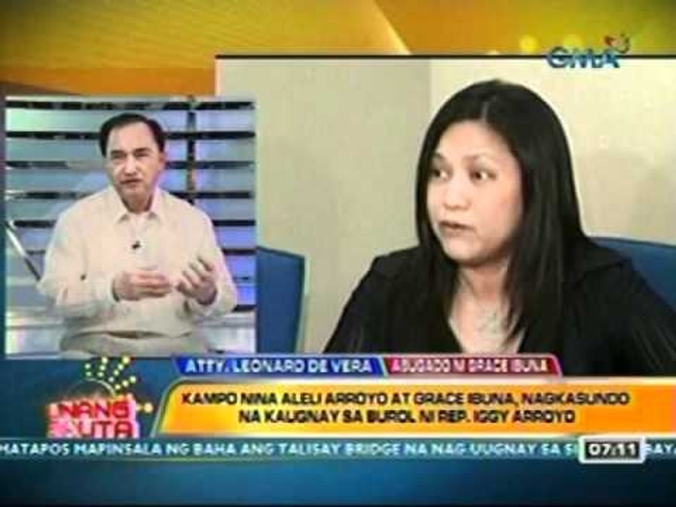 UB: Kampo nina Aleli Arroyo at   Grace Ibuna, nagkasundo na   kaugnay sa burol ni Rep. Iggy   Arroyo