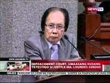 QRT: Impeachment court, umaasang   kusang tetestigo si Justice Ma.   Lourdes Sereno