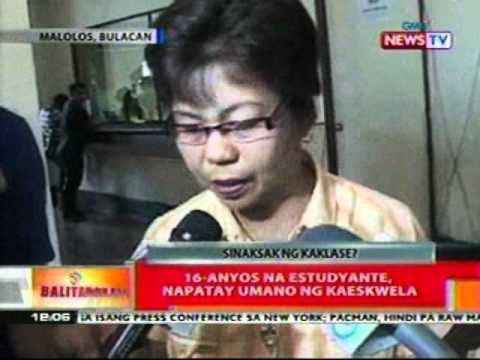 BT: 16-anyos na estudyante sa Bulacan, napatay ng kaeskwela