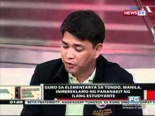 OC: Guro sa Elementarya sa Tondo, inirereklamo ng pananakit ng ilang estudyante