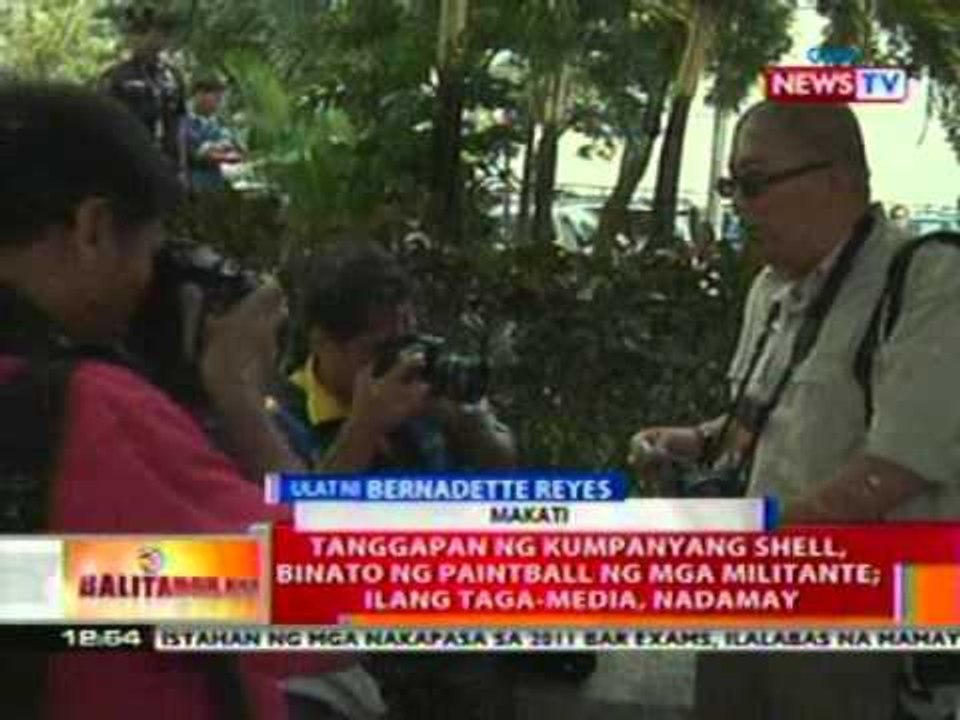 BT: Tanggapan ng kumpanyang Shell, binato ng paintball ng mga militante