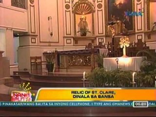 UB: Relic of St. Clare, dinala   sa bansa