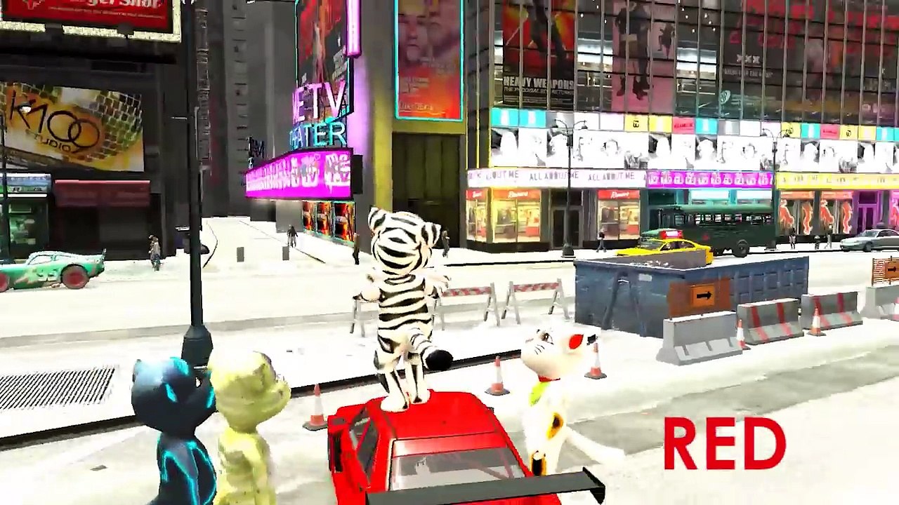 Learning Street Vehicles Colors with Talking Tom For Kids - Cars Bus Trucks For Children