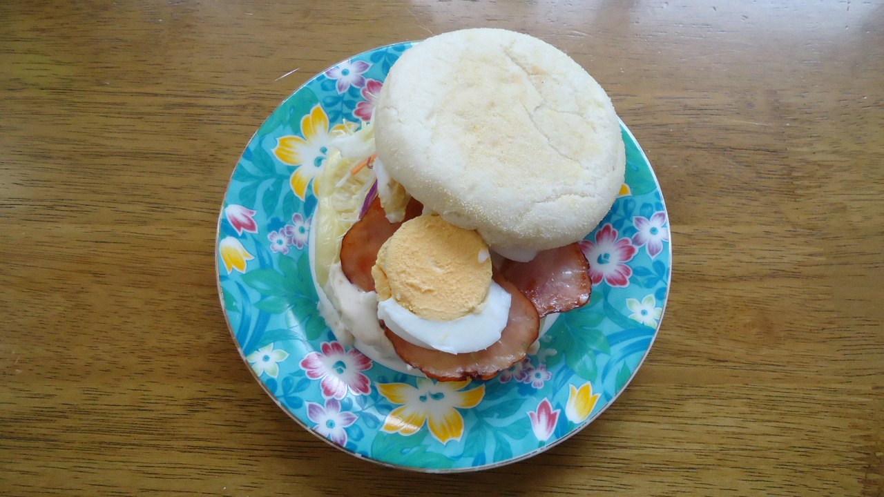 Muffin sandwich Japanese food マフィンのサンドイッチ