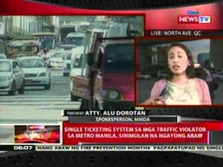 QRT: Single ticketing system sa   mga traffic violator sa Metro   Manila, sinimulan ngayong araw