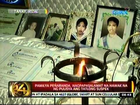 24oras: Pamilya Peñaranda, nagpapasalamat na hawak na ng pulisya ang tatlong suspek