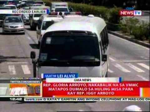 BT: RGMA, nakabalik na sa VMMC nang dumalo sa huling misa para kay Rep. Iggy Arroyo