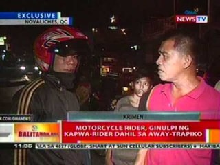 BT: Motorcycle rider sa QC, ginulpi ng   kapwa-rider dahil sa away-trapiko