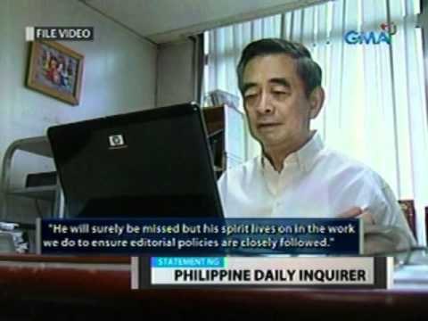 Saksi: Publisher ng Philippine Daily Inquirer na si Isagani Yambot, pumanaw na