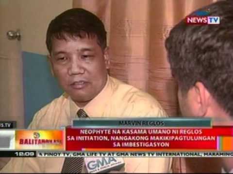 Neophyte na kasama umano ni Reglos sa initiation, nangakong makikipagtulungan sa imbestigasyon
