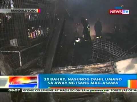 NTG: 20 bahay sa Mandaluyong, nasunog dahil umano sa away ng isang mag-asawa (030612)