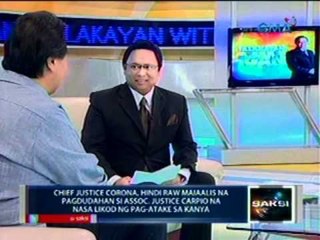 Saksi: Chief Justice Corona, inaming nasasaktan siya sa mga akusasyong ibinabato sa kanila