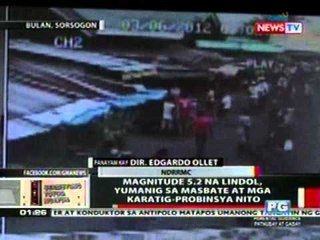 OC: Magnitude 5.2 na lindol yumanig sa Masbate at mga karatig-probinsya nito
