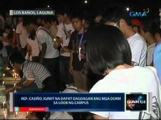 Saksi: Mga estudyante at opisyal ng UPLB, nagmartsa para kondenahin ang karahasan sa Los Baños