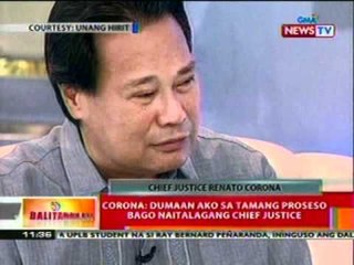BT: Corona, aminadong nasasaktan sa mga alegasyong ibinabato sa kanya