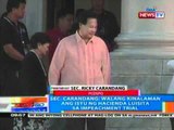 NTG: Sec. Carandang: Walang   kinalaman ang isyu ng Hacienda   Luisita sa impeachment trial