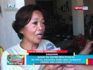 BP: Bahay ng dating bise aklalde   ng Tayug, nasunog nang   mag-overheat umano ang isang   outlet