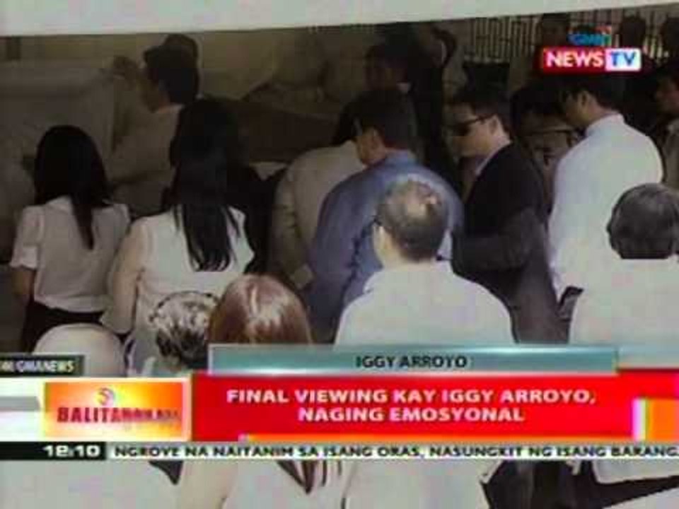 BT: Rep. Iggy Arroyo, inilibing sa   tabi ng puntod ng kanyang ina