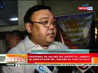 BT: Pagdinig sa hiling na hospital arrest ni Ampatuan Sr., nauwi sa pagtatalo