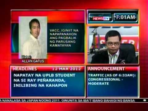 DB: VACC, iginiit na napapanahon ang pagbalik ng parusang kamatayan (031212)
