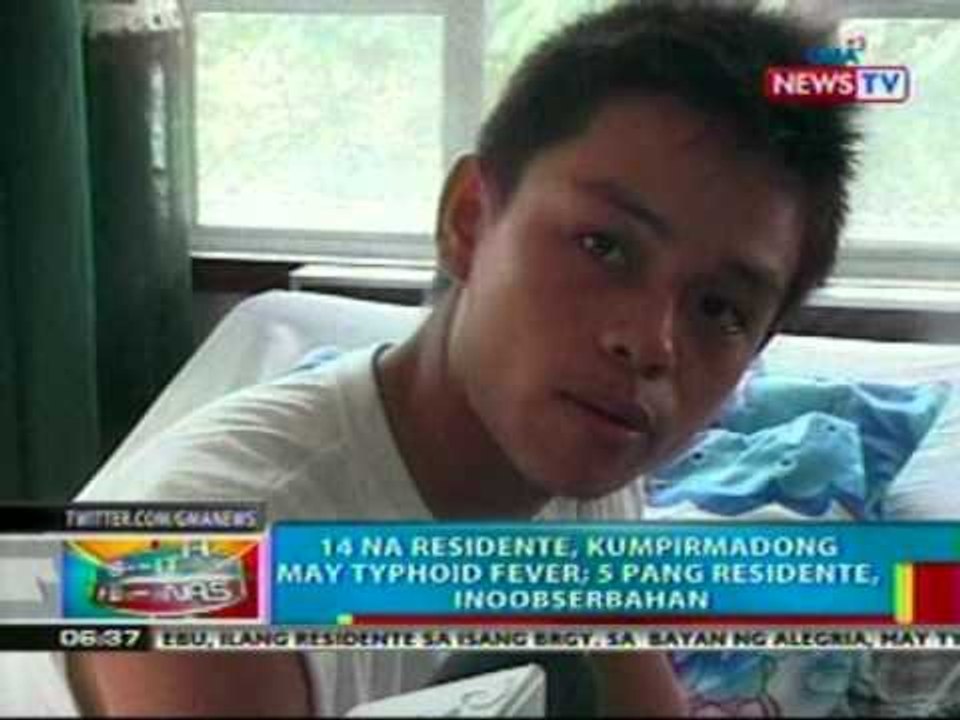 BP: 14 na residente sa Cebu, kumpirmadong may typhoid fever