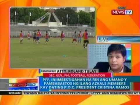 NTG: PFF, iniimbestigahan na ang umano'y pambabastos ng ilang Azkals kay Cristina Ramos (031212)