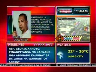 Pambu-bully umano ni PNoy at Rep. Belmonte sa ilang mambabatas, ikinabahala ng ilang obispo