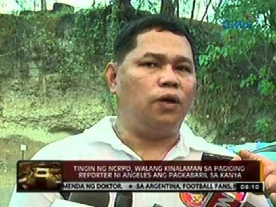 24 Oras: Nabaril na reporter na si Fernan Angeles, ligtas na sa panganib, yon sa kanyang doktor