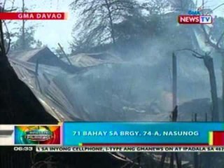 BP: 71 bahay sa Brgy. 72-A, Davao, nasunog