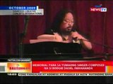 BT: Memorial para sa yumaong singer-composer na si Bodgie Dasig, inihahanda