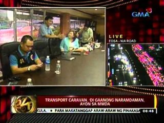 24 Oras: Transport Caravan, 'di gaanong naramdaman, ayon sa MMDA