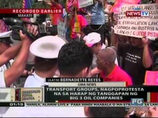 OC: Transport groups, nagpoprotesta   na sa harap ng tanggapan ng big   3 oil companies