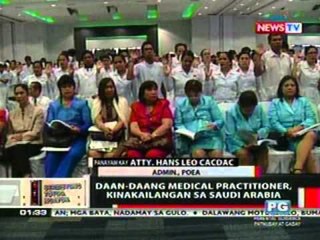 OC: Daan-daang medical practitioners,   kinakailangan sa Saudi Arabia